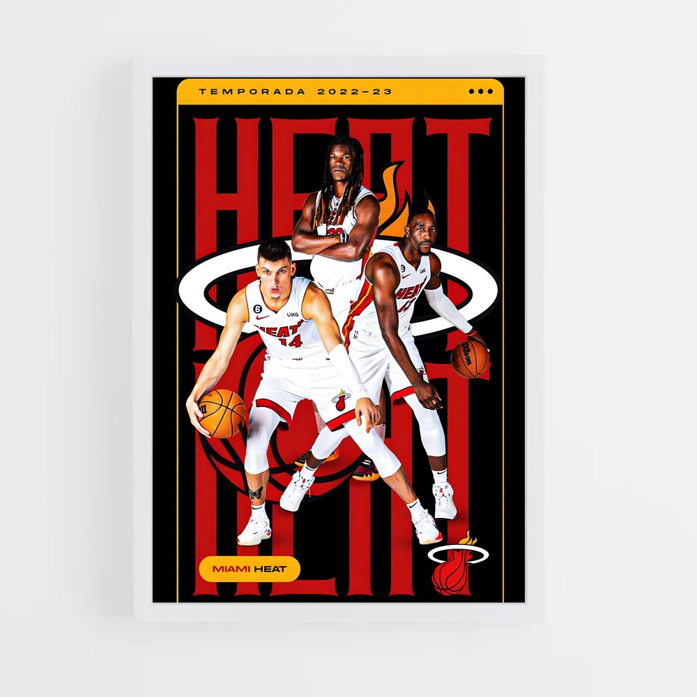 Poster Miami Heat Élan – affiche Basketball (vue 3)