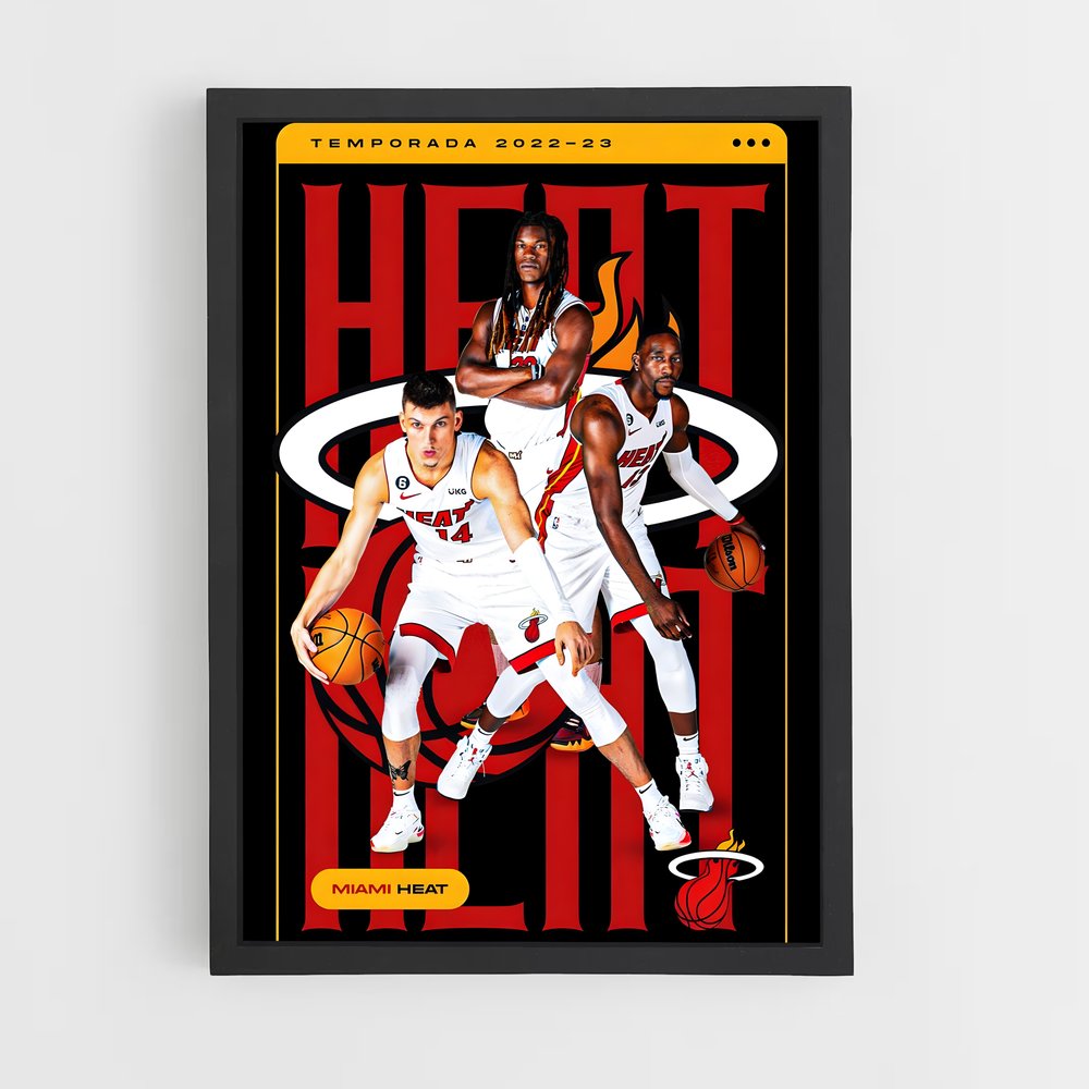 Poster Miami Heat Élan – affiche Basketball (vue 2)