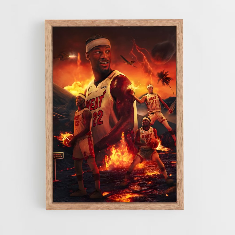 Poster Éruption Miami – affiche Basketball (vue 4)