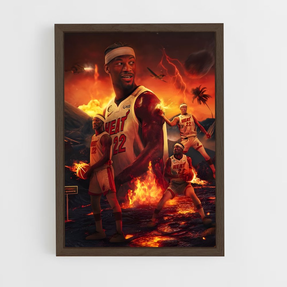 Poster Éruption Miami – affiche Basketball (vue 5)