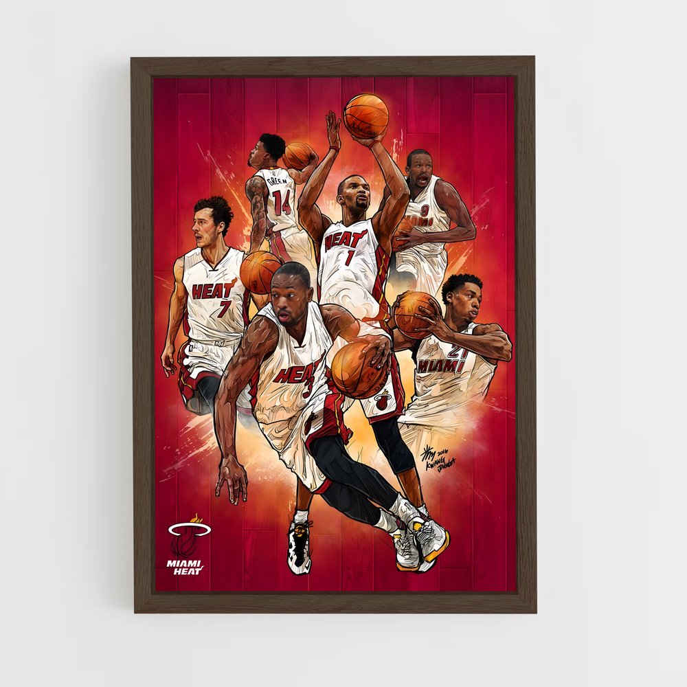 Poster Dynamique Miami Heat – affiche Basketball (vue 5)