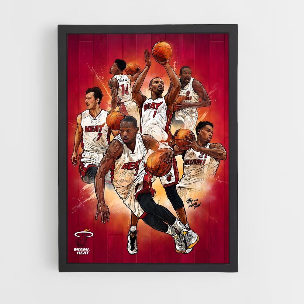 Poster Dynamique Miami Heat – affiche Basketball (vue 2)