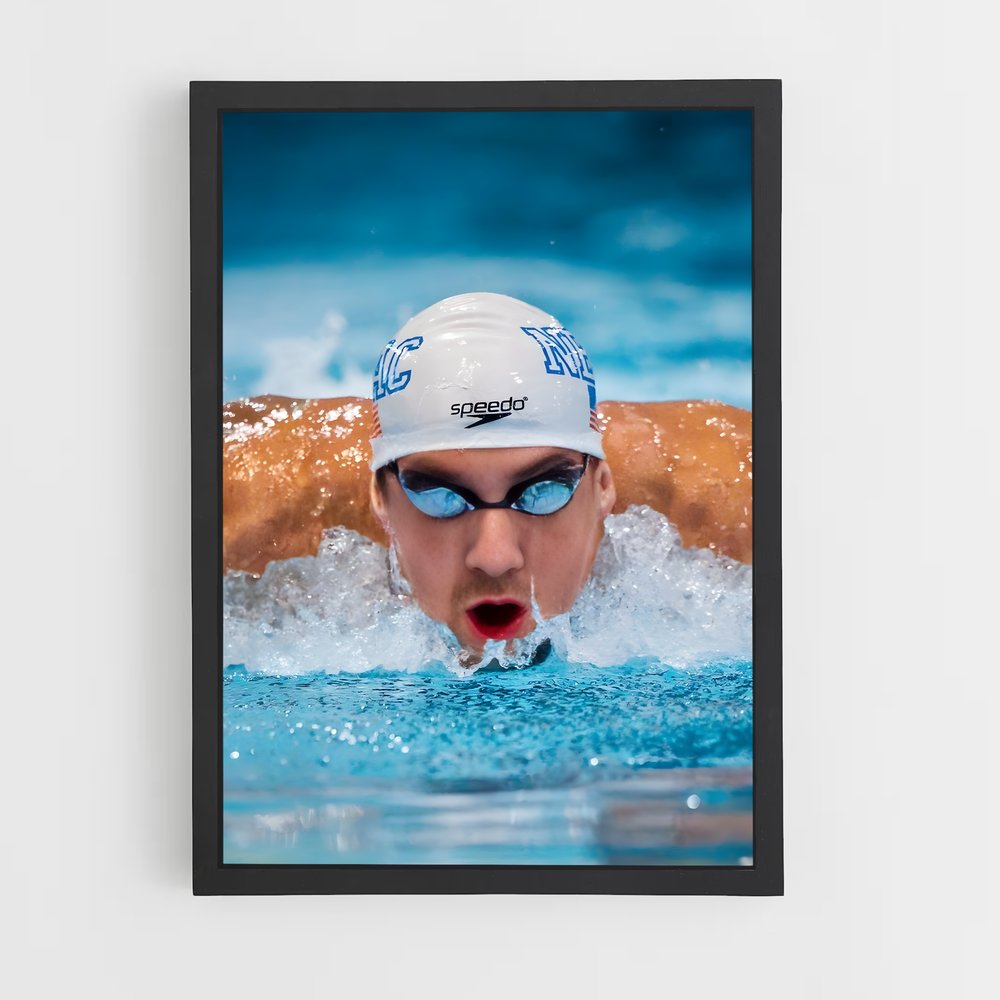 Poster Championnage Natation – affiche Jeux Olympiques (vue 2)