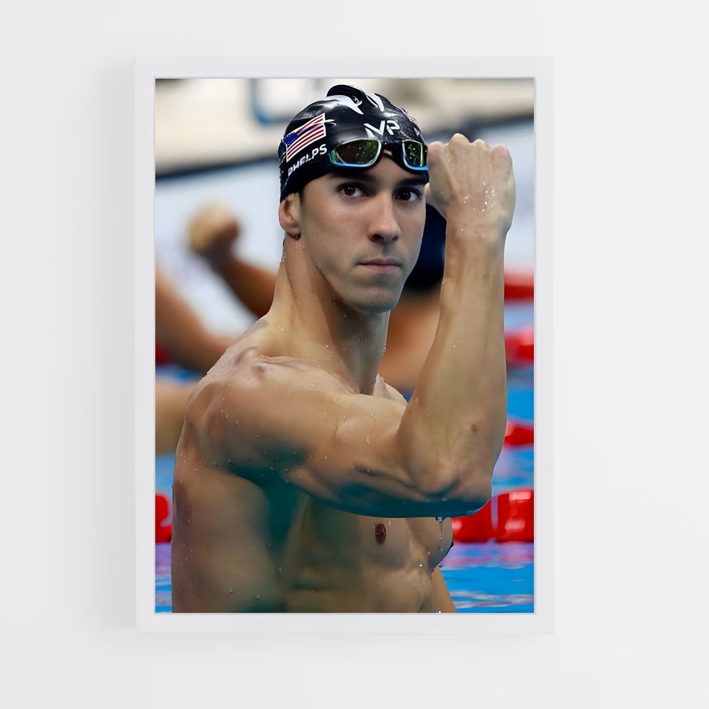 Poster Champion Phelps – affiche Jeux Olympiques (vue 3)
