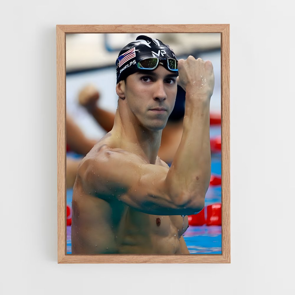 Poster Champion Phelps – affiche Jeux Olympiques (vue 4)