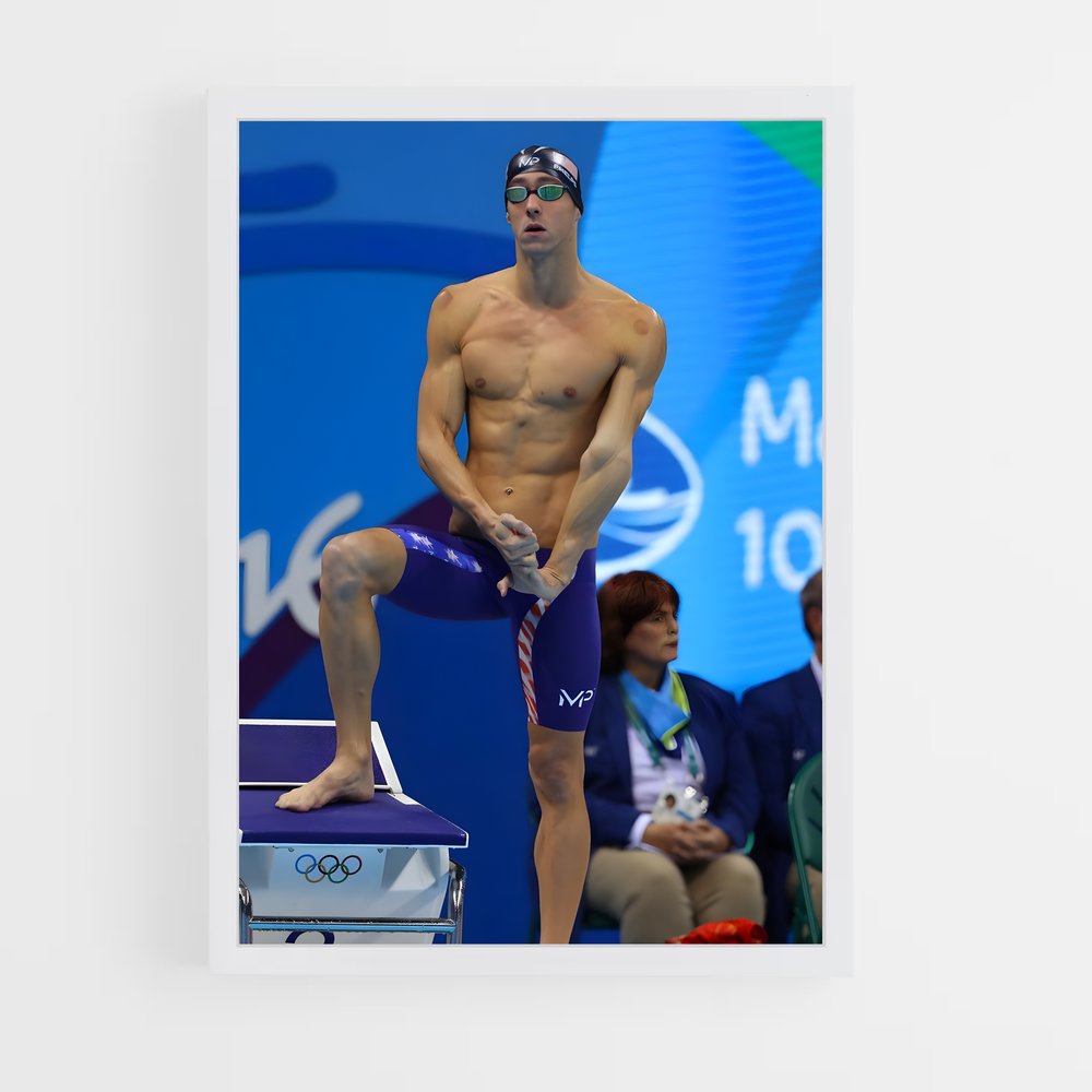 Poster Champion en Natation – affiche Jeux Olympiques (vue 3)