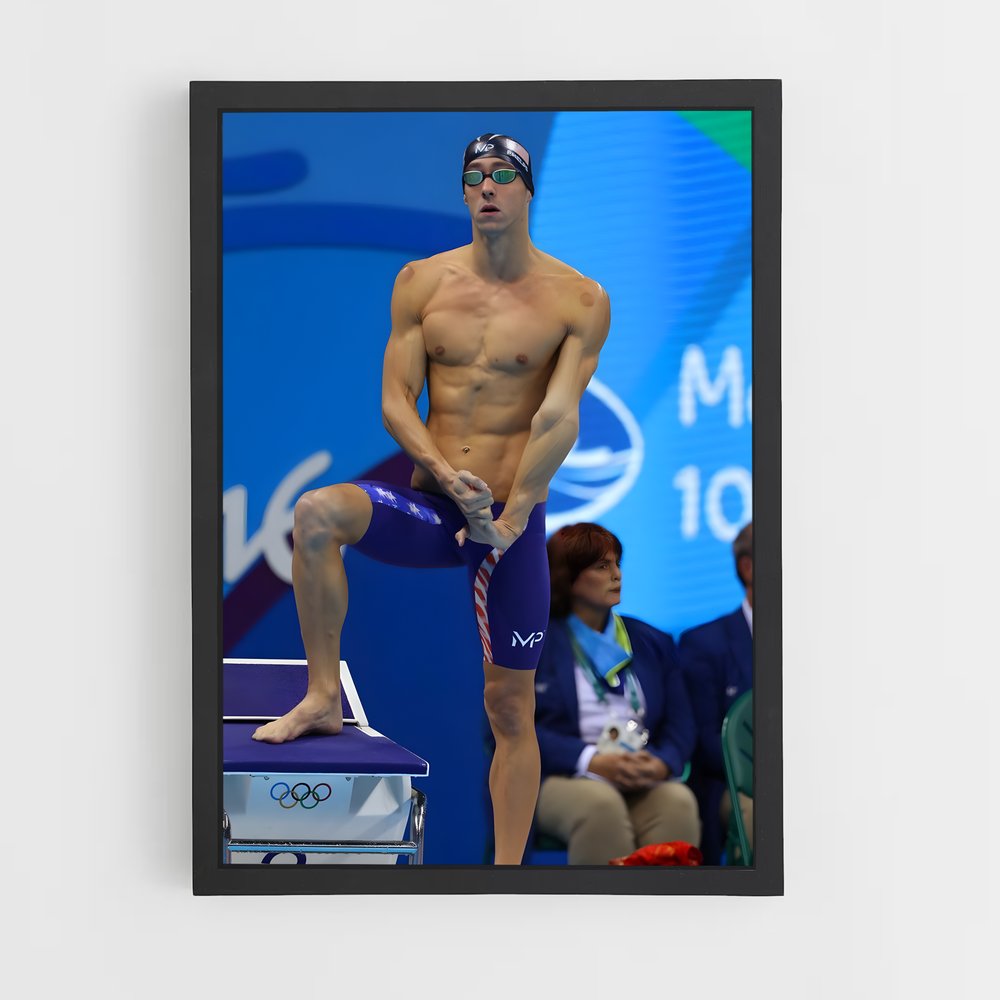 Poster Champion en Natation – affiche Jeux Olympiques (vue 2)