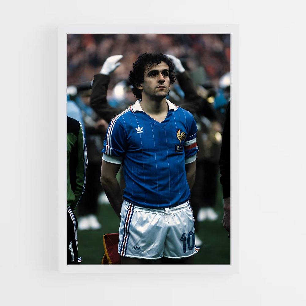 Poster Michel Platini France – affiche Football (vue 3)