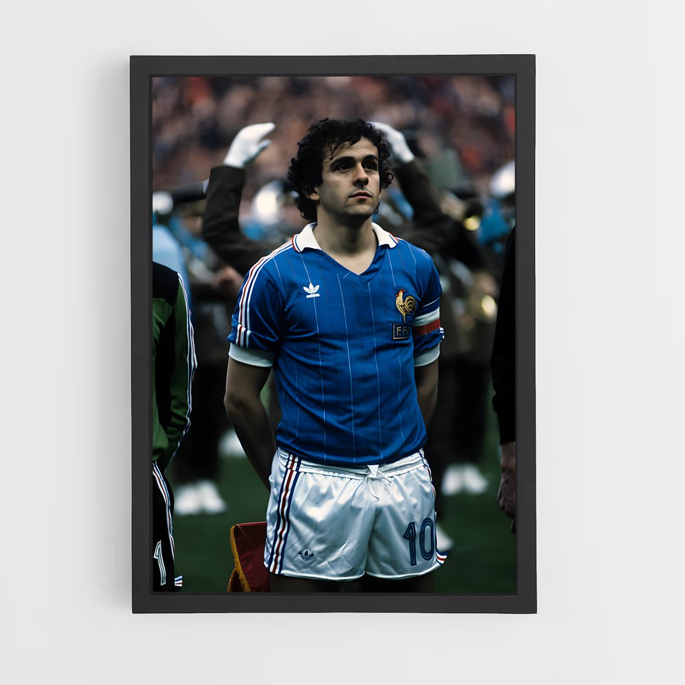 Poster Michel Platini France – affiche Football (vue 2)