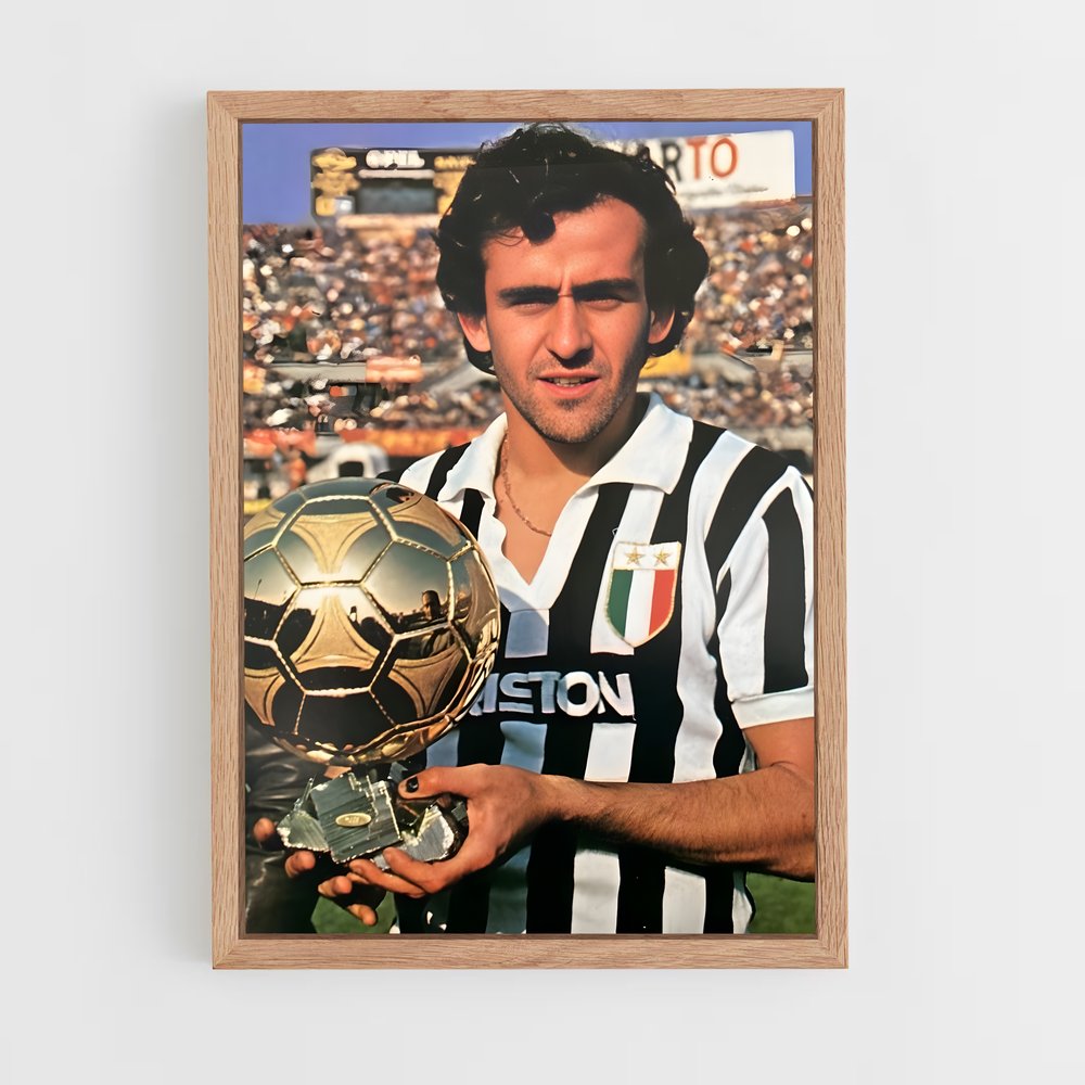 Poster Michel Platini Ballon d'or – affiche Football (vue 4)