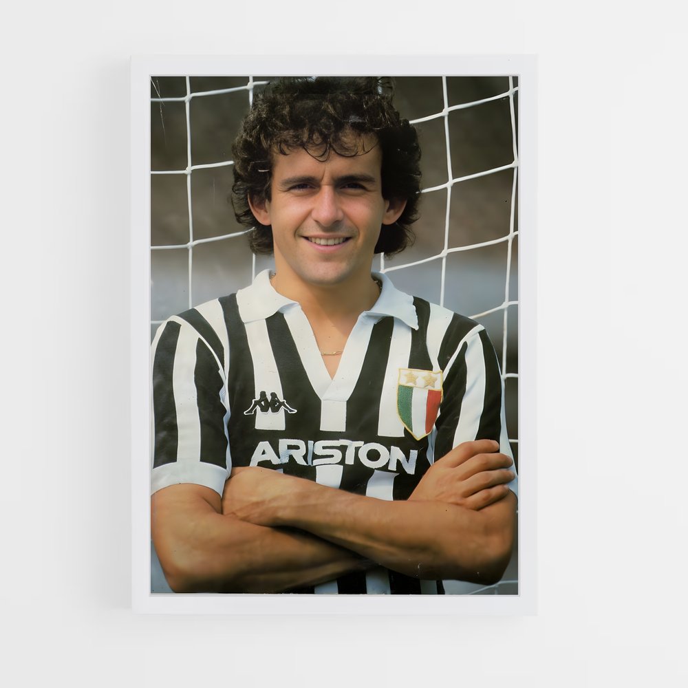 Poster Michel Platini Cage – affiche Football (vue 3)