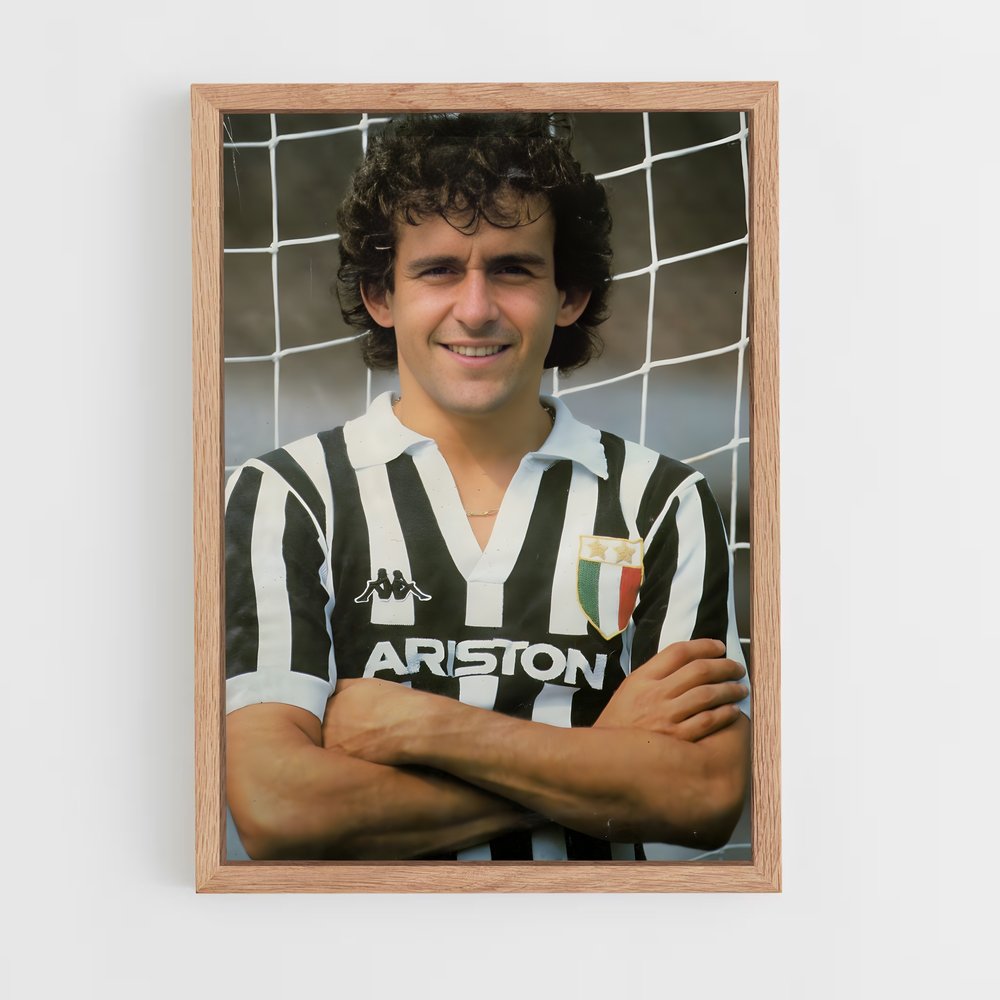 Poster Michel Platini Cage – affiche Football (vue 4)