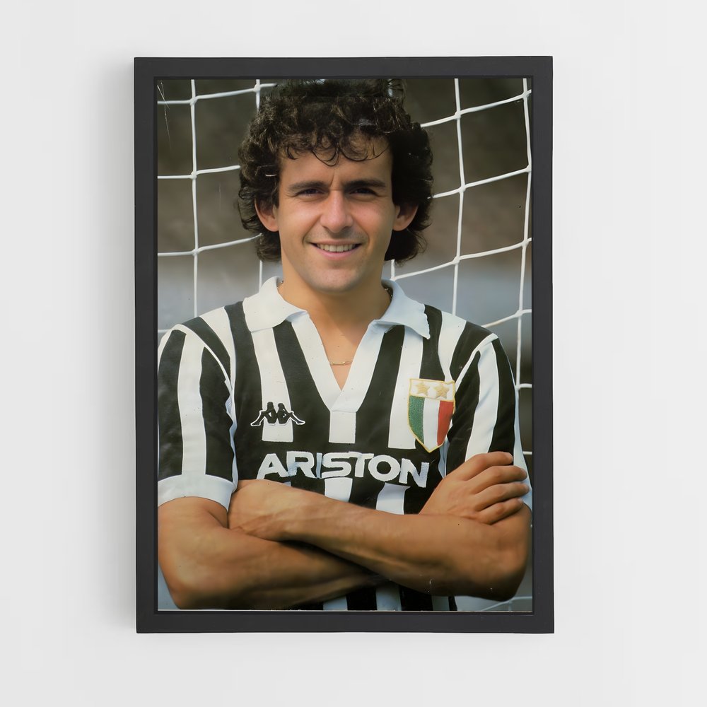 Poster Michel Platini Cage – affiche Football (vue 2)