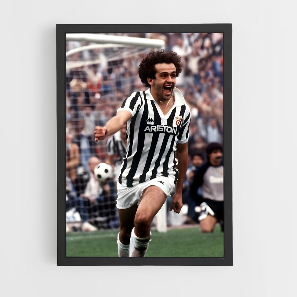 Poster Michel Platini Joueur – affiche Football (vue 2)