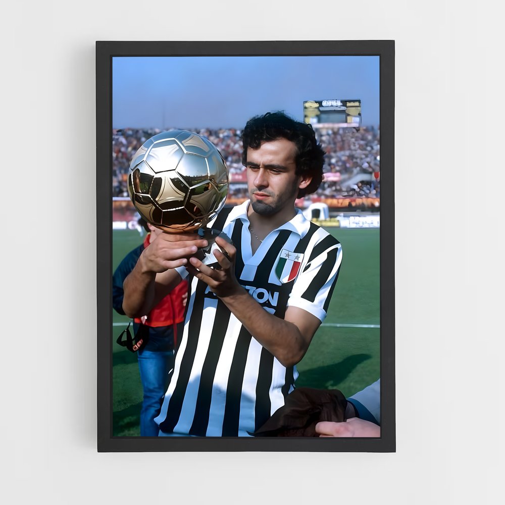 Poster Victoire Michel Platini – affiche Football (vue 2)