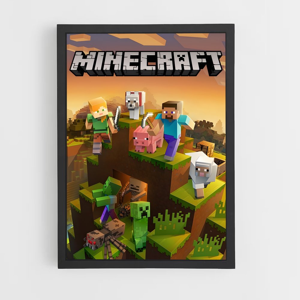 Poster Minecraft Aventure (vue 2)