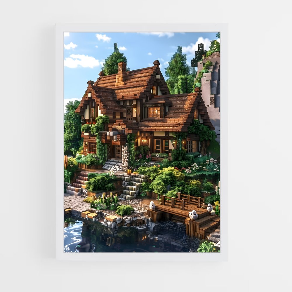 Poster Maison Minecraft (vue 3)