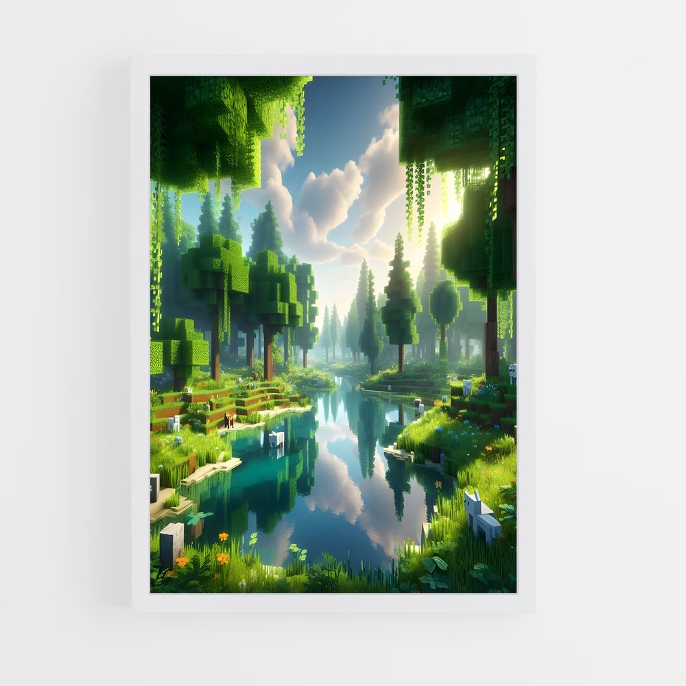 Poster Lac Minecraft (vue 3)