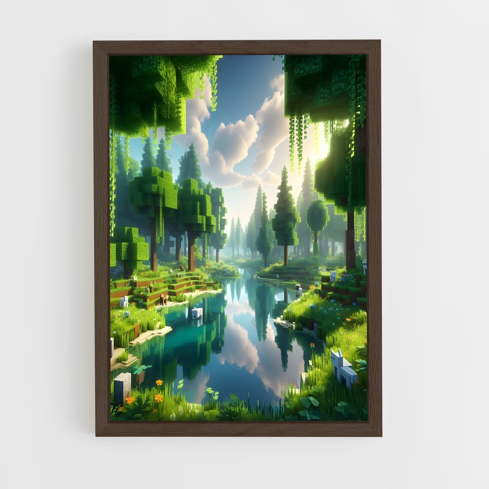 Poster Lac Minecraft (vue 5)