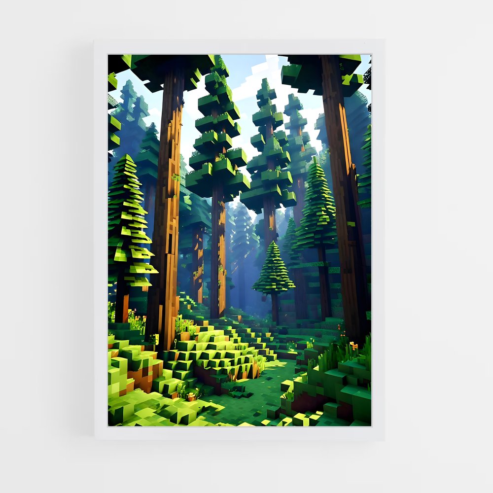 Poster Forêt Minecraft (vue 3)