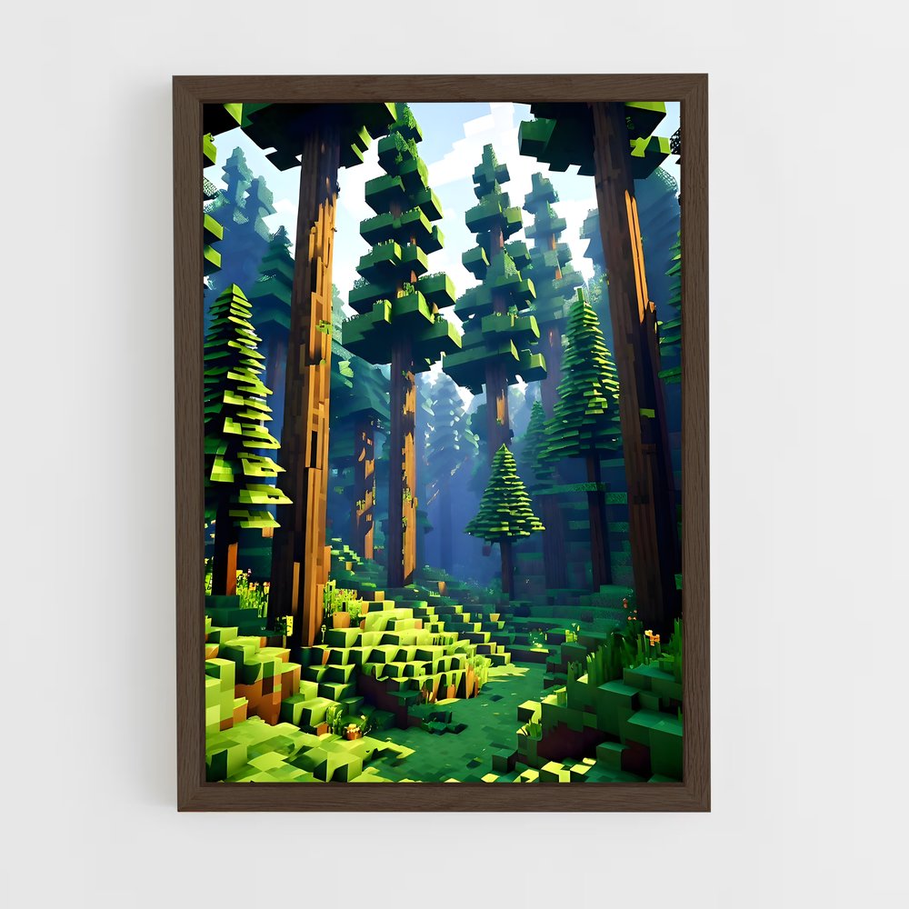 Poster Forêt Minecraft (vue 5)