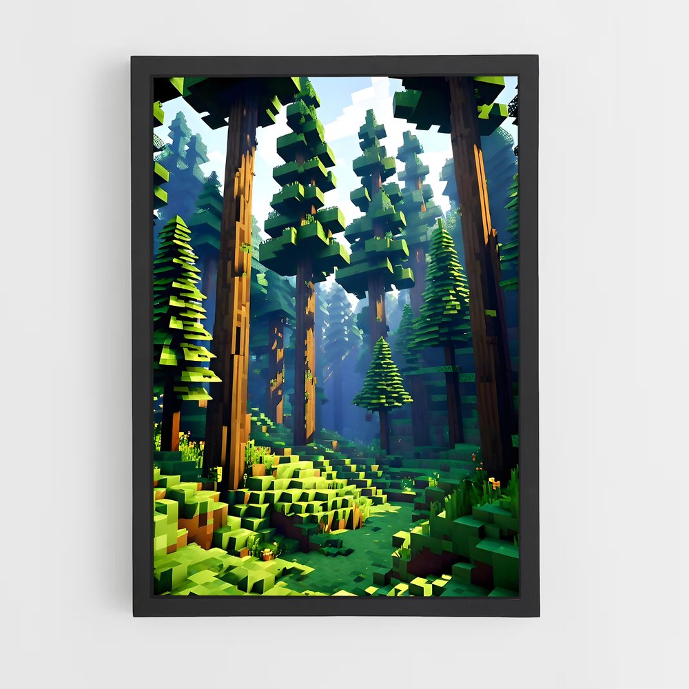 Poster Forêt Minecraft (vue 2)