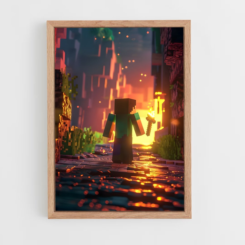 Poster Steve Aesthetic – affiche Minecraft (vue 4)