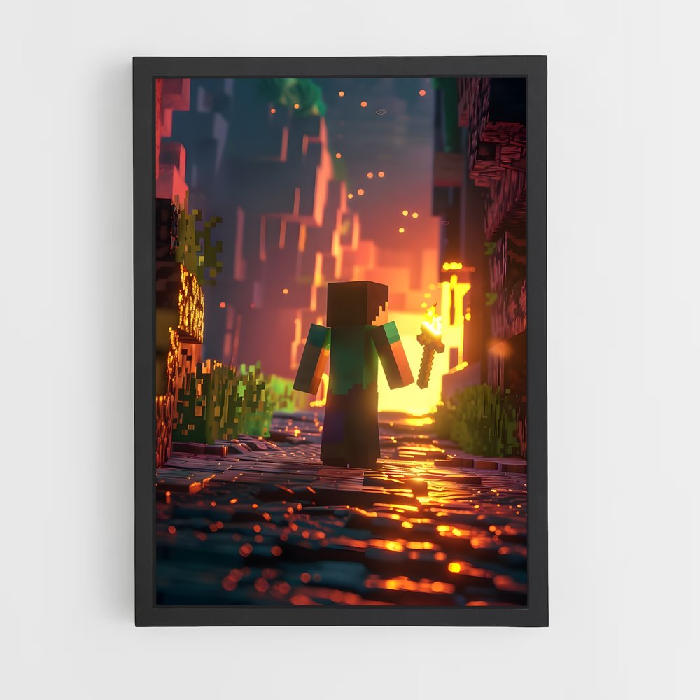 Poster Steve Aesthetic – affiche Minecraft (vue 2)