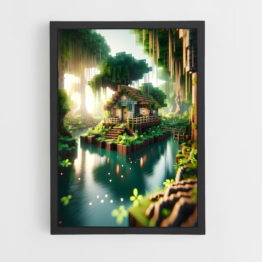 Poster Cabane Minecraft (vue 2)