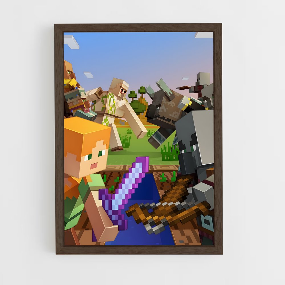 Poster Minecraft Combat (vue 5)
