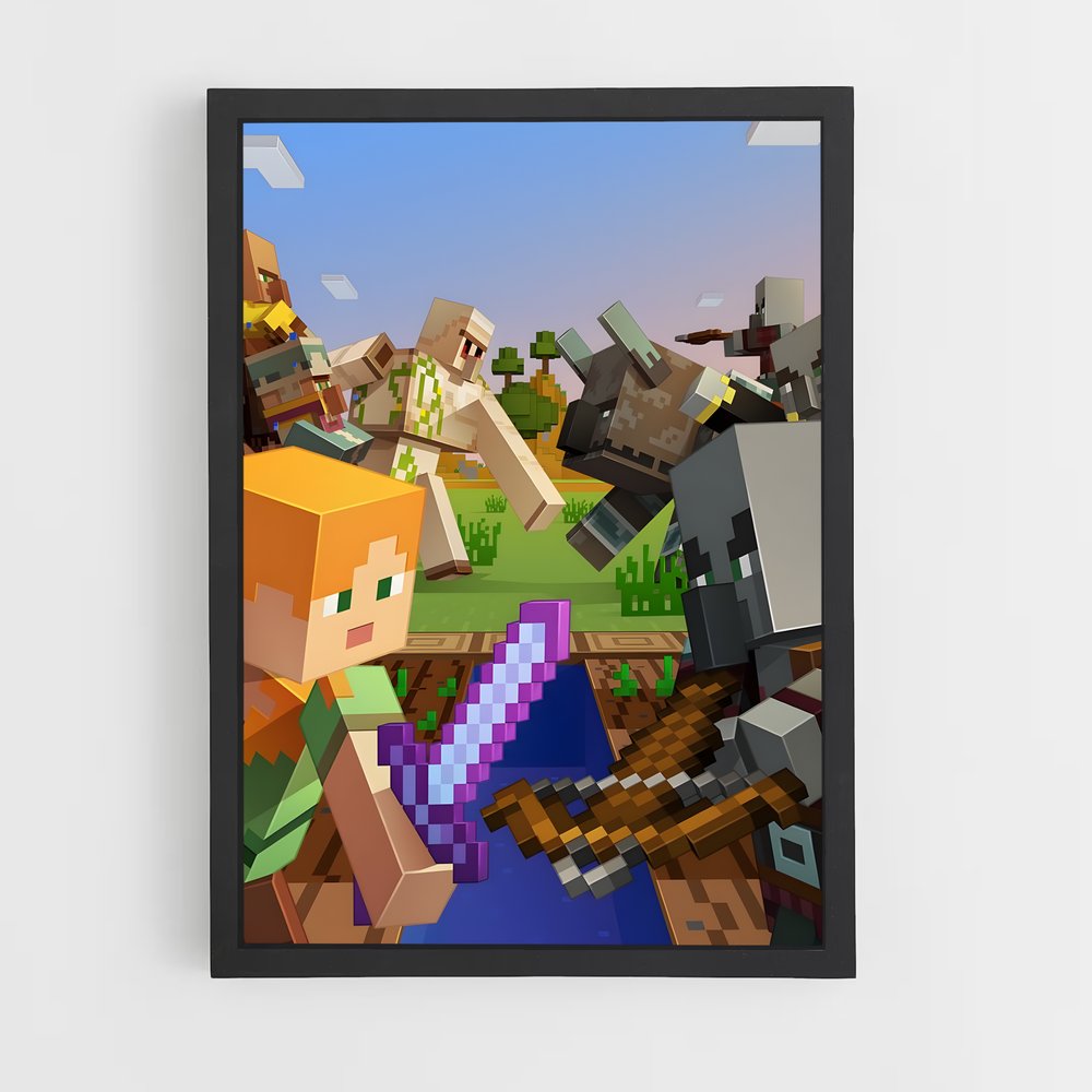 Poster Minecraft Combat (vue 2)