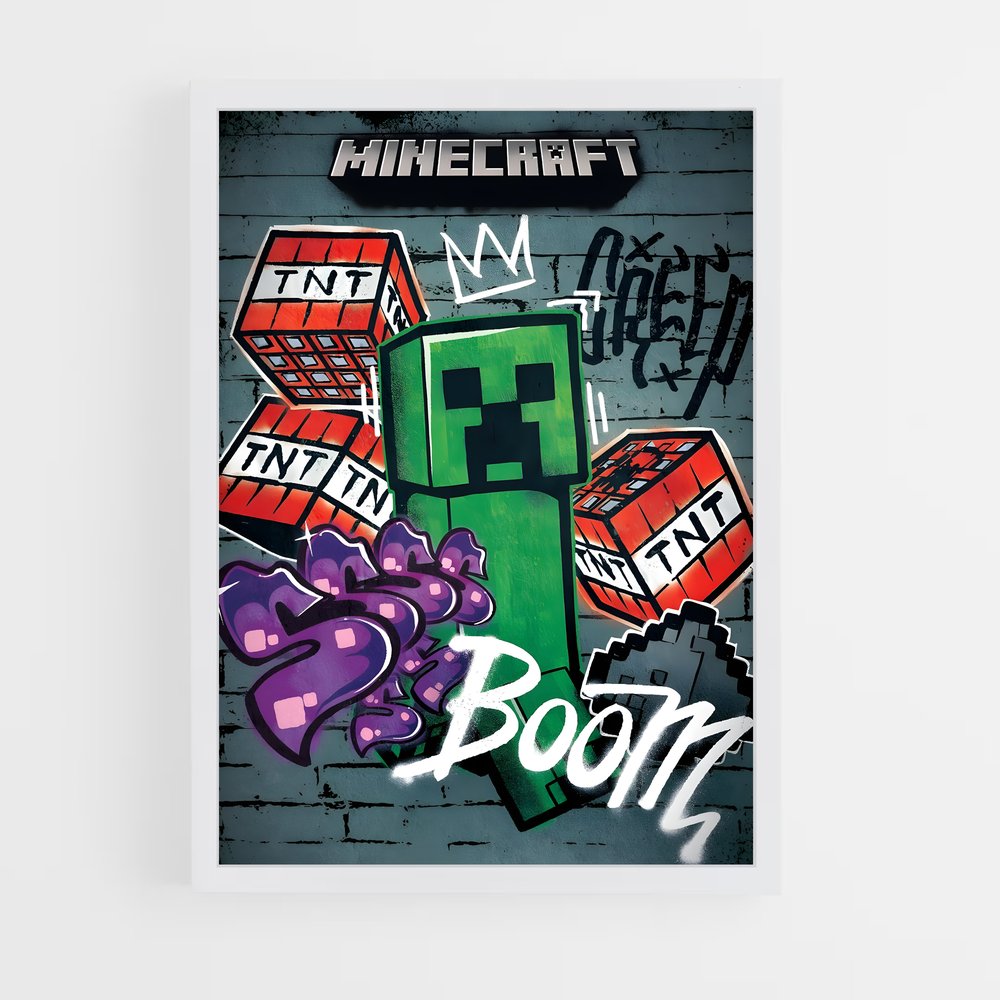 Poster Creeper TNT – affiche Minecraft (vue 3)