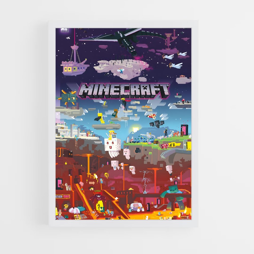 Poster Minecraft Jeu (vue 3)