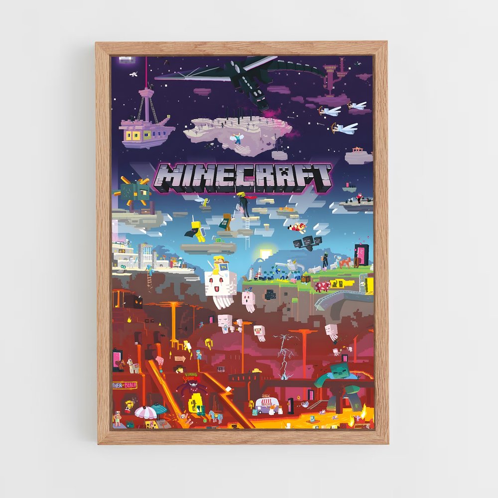 Poster Minecraft Jeu (vue 4)