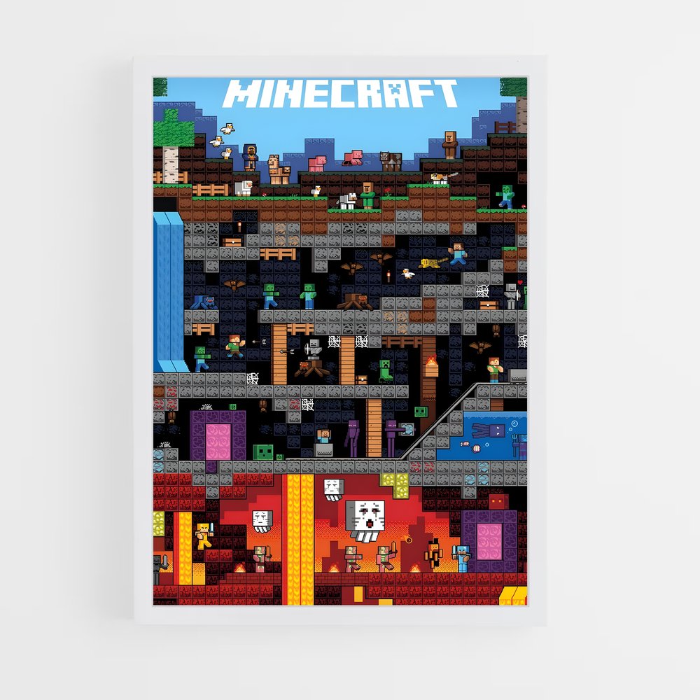 Poster Minecraft Monde (vue 3)