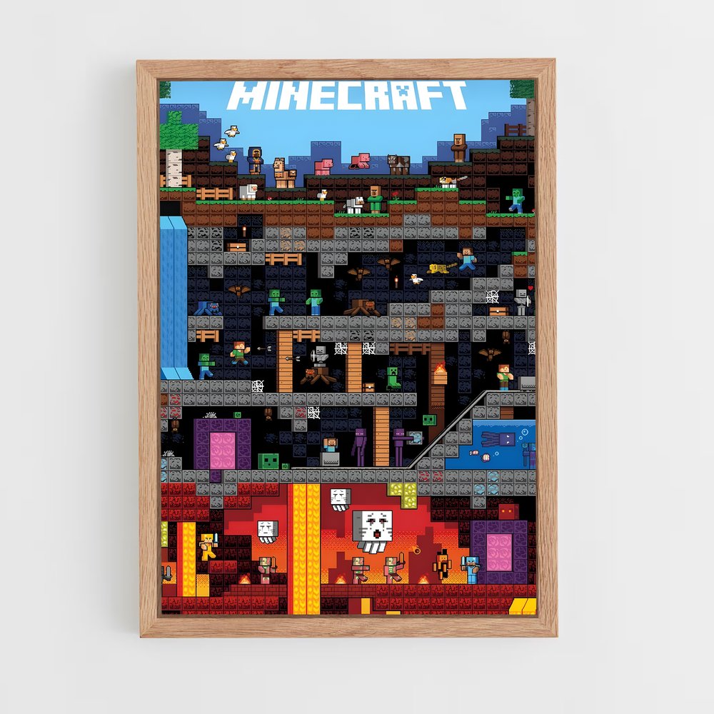 Poster Minecraft Monde (vue 4)