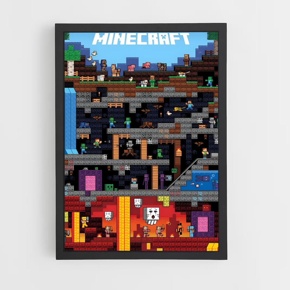 Poster Minecraft Monde (vue 2)