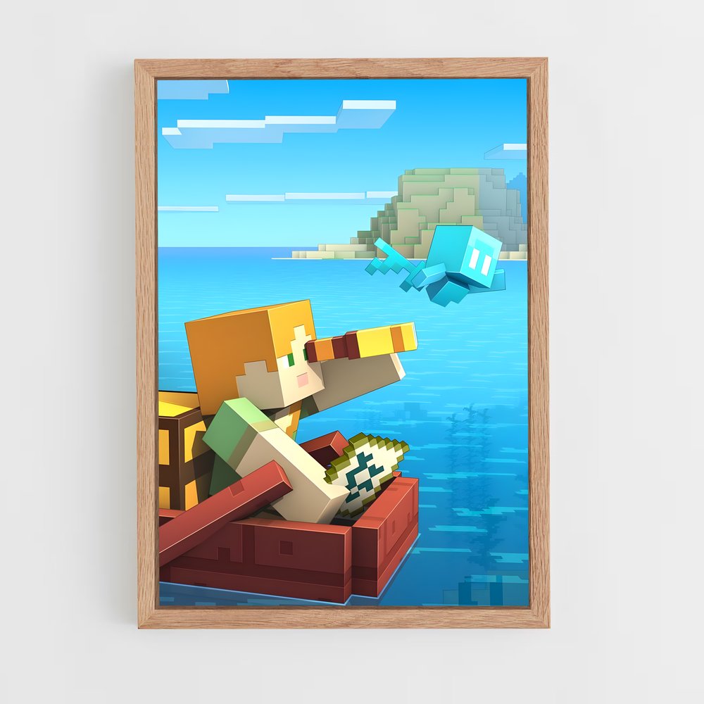 Poster Minecraft Bateau (vue 4)