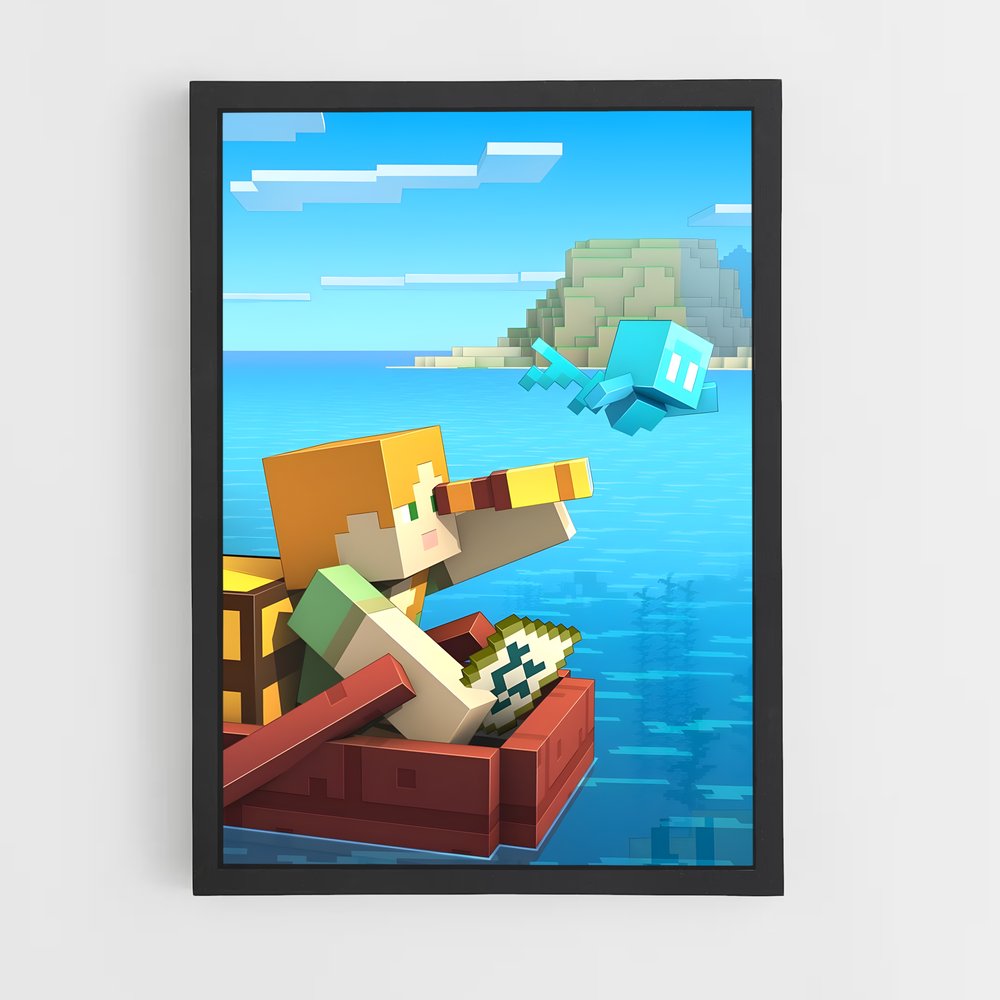 Poster Minecraft Bateau (vue 2)