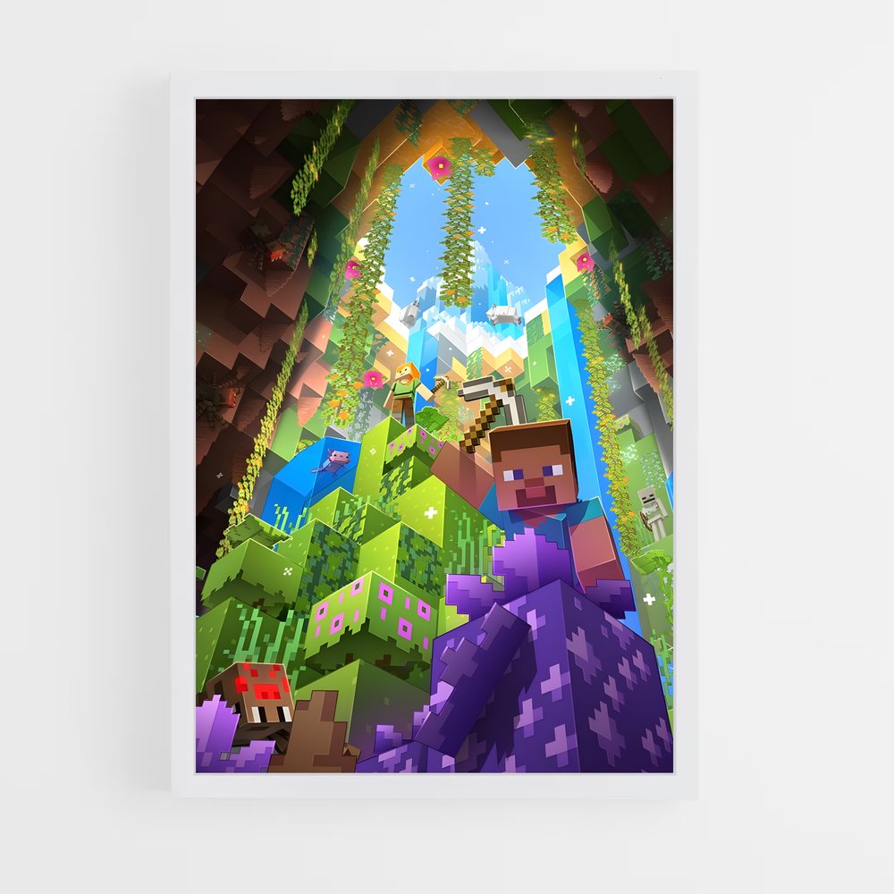 Poster Minecraft Caverne (vue 3)