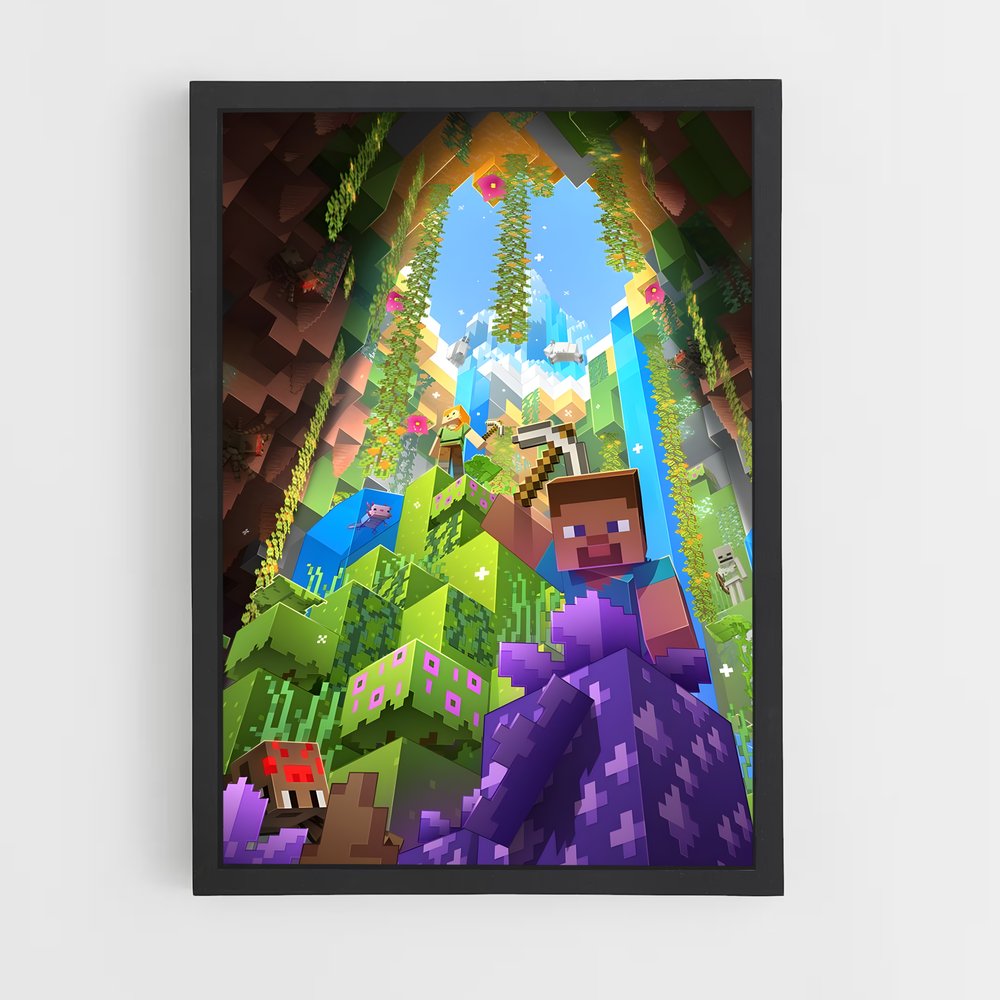 Poster Minecraft Caverne (vue 2)