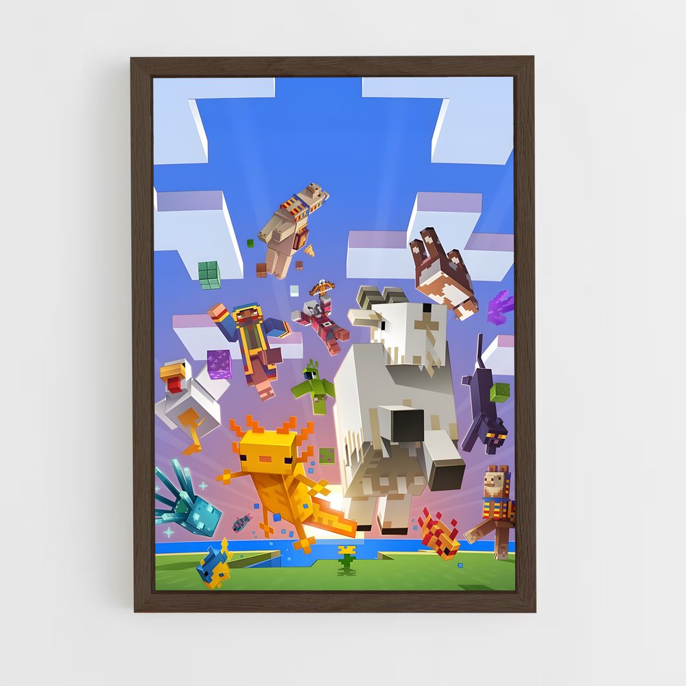 Poster Minecraft Mobs (vue 5)