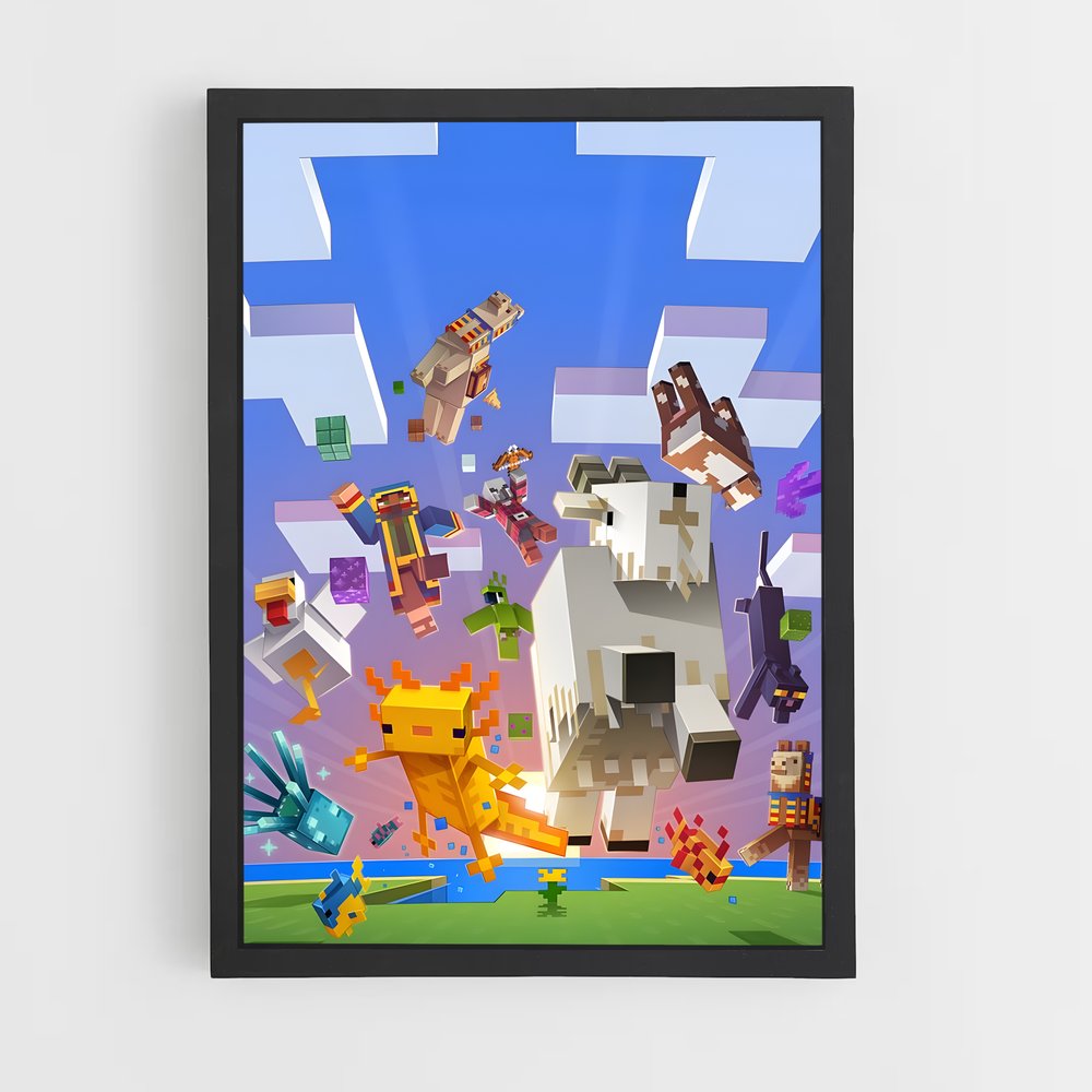 Poster Minecraft Mobs (vue 2)