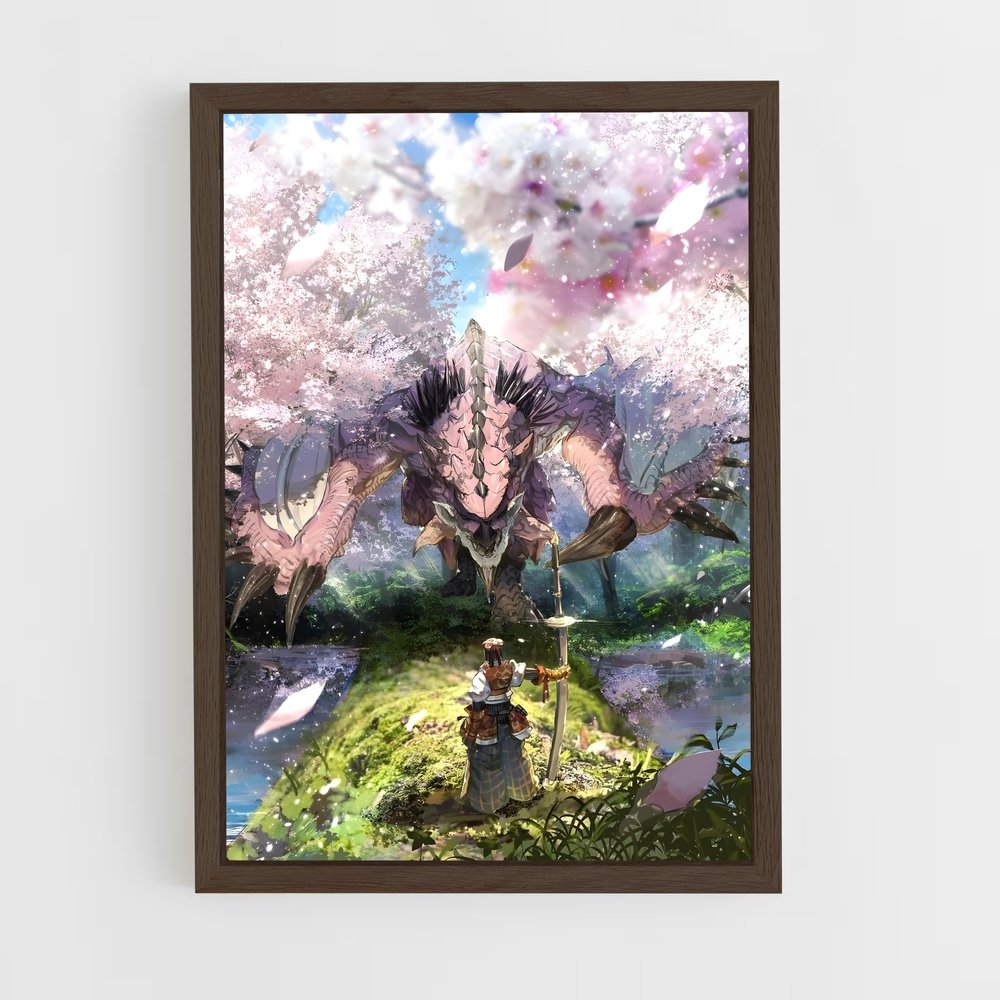 Poster Chasseur de Monstres Sakura – affiche Monster Hunter (vue 5)