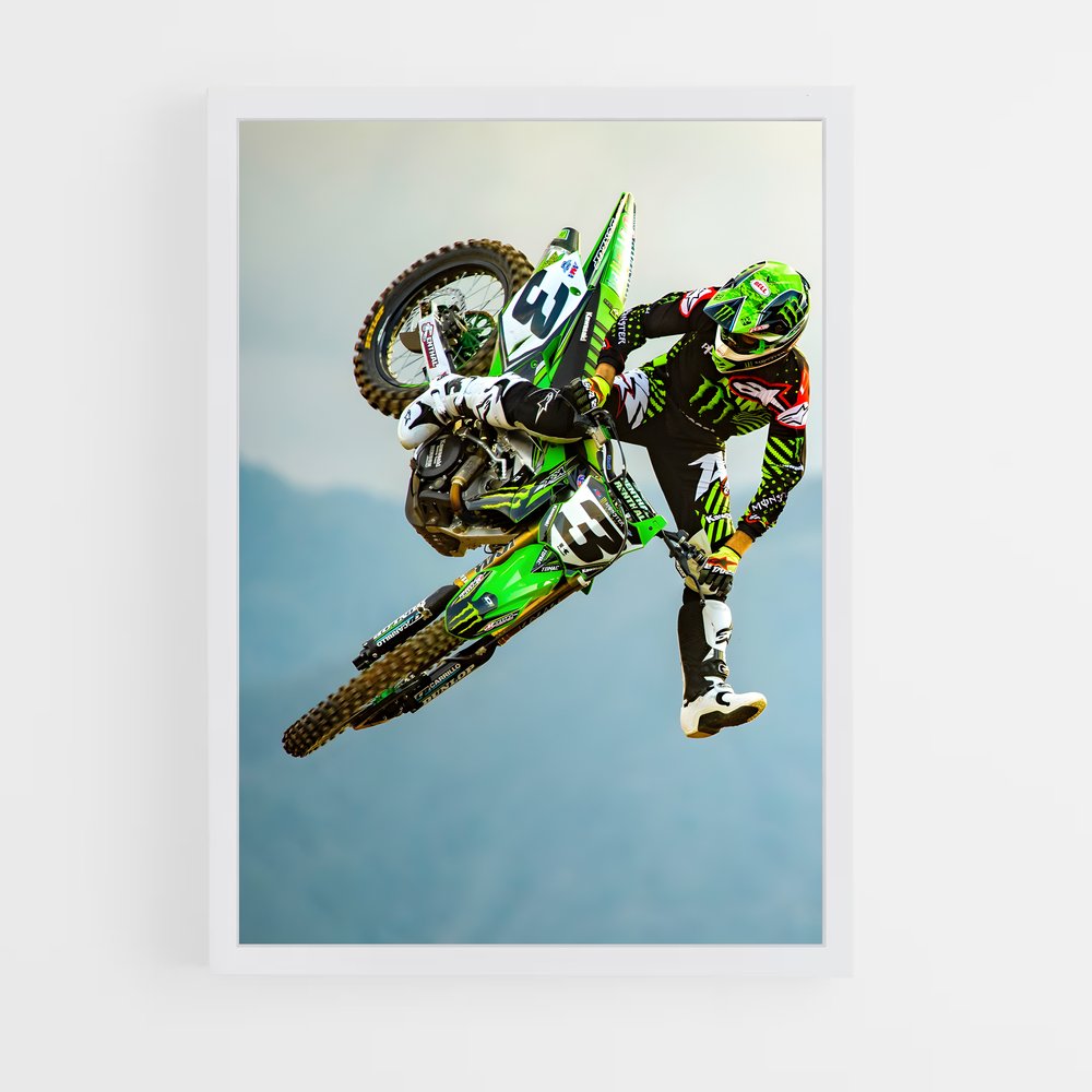 Poster Saut Acrobatique Moto-Cross – affiche Moto Cross (vue 3)