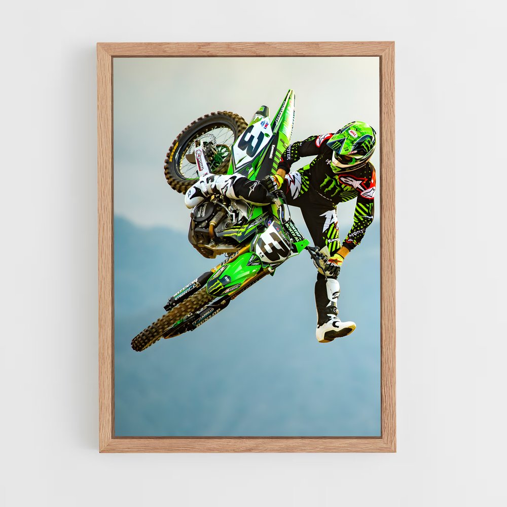 Poster Saut Acrobatique Moto-Cross – affiche Moto Cross (vue 4)