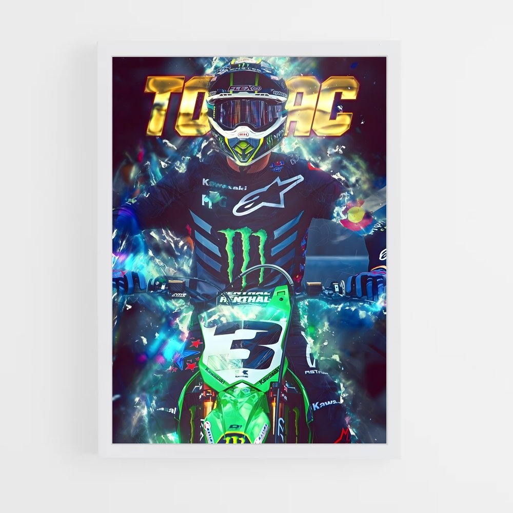 Poster Énergie Motocross – affiche Moto Cross (vue 3)