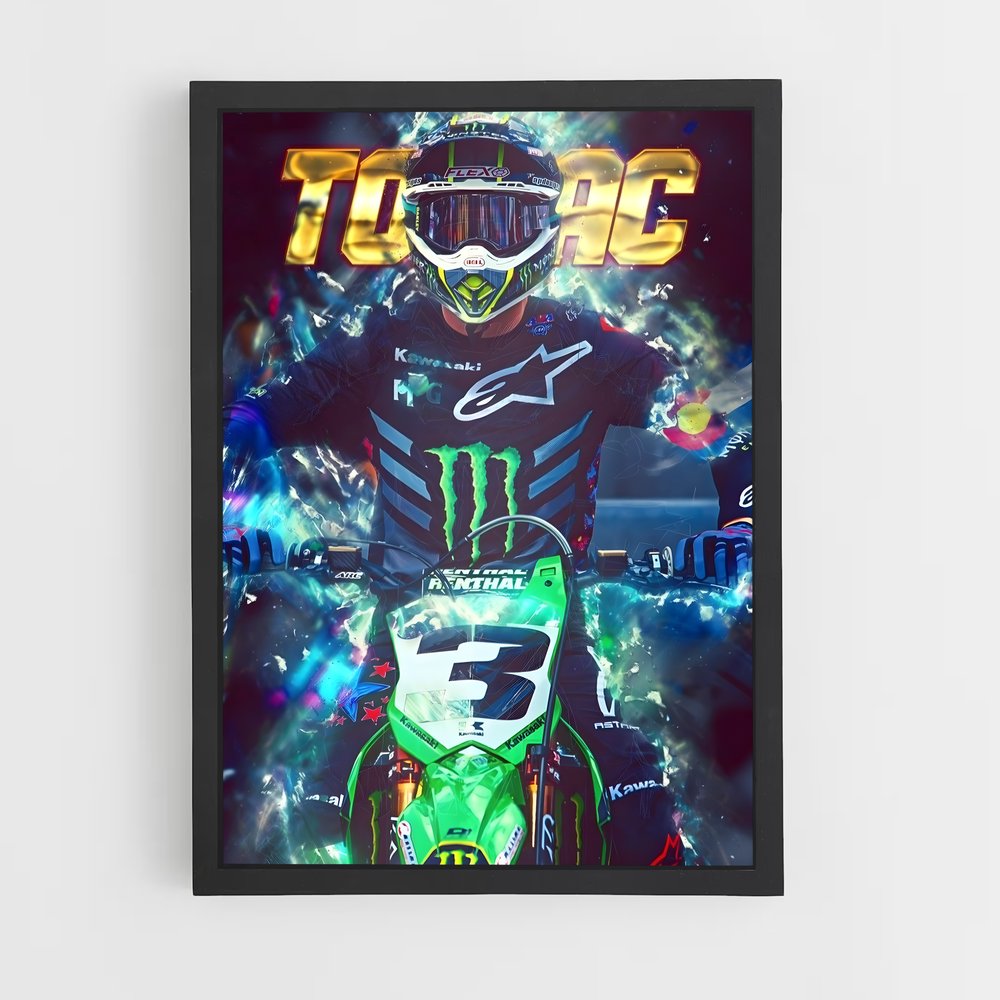 Poster Énergie Motocross – affiche Moto Cross (vue 2)