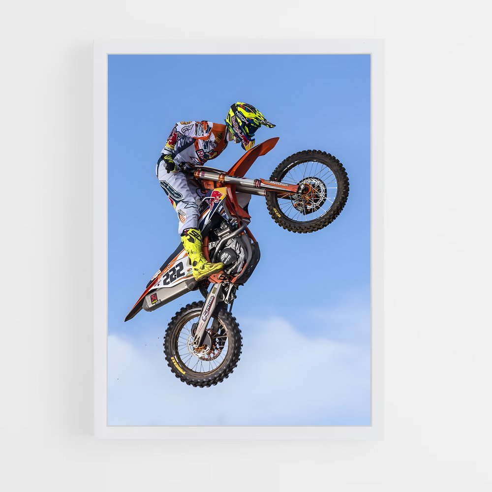 Poster Élan Rugissant – affiche Moto Cross (vue 3)