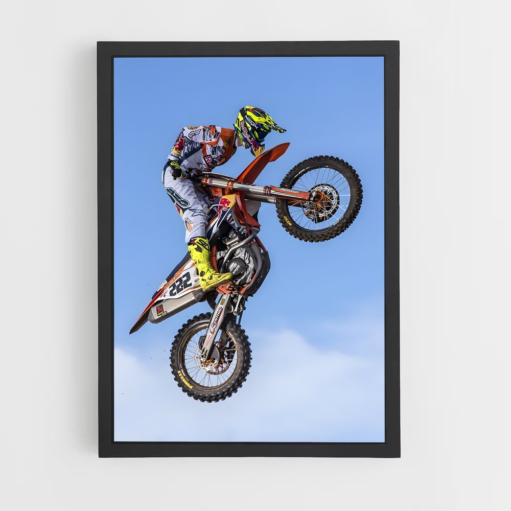 Poster Élan Rugissant – affiche Moto Cross (vue 2)